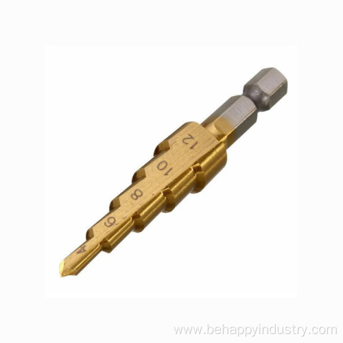 Titanium Coated Step Drill Bit For Drilling Hole